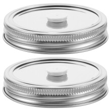 Roestvrijstalen deksels voor vacuümverzegeling van Mason Jars (set van 2 stuks)