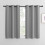 Silver Grey Blackout Curtain Panels Thermal Insulated 1