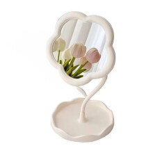 Miroir de bureau fleuri créatif pour chambre d'étudiant, miroirs de bureau en ligne inspirés par la célébrité Gao Yan, miroirs de valeur pour