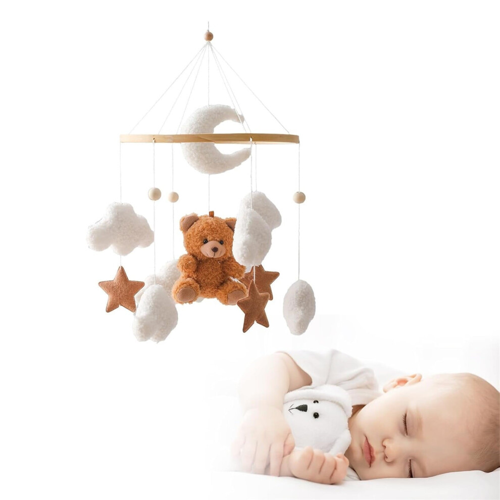 Crib Mobile Hanger with Plush Teddy Bear 1pc