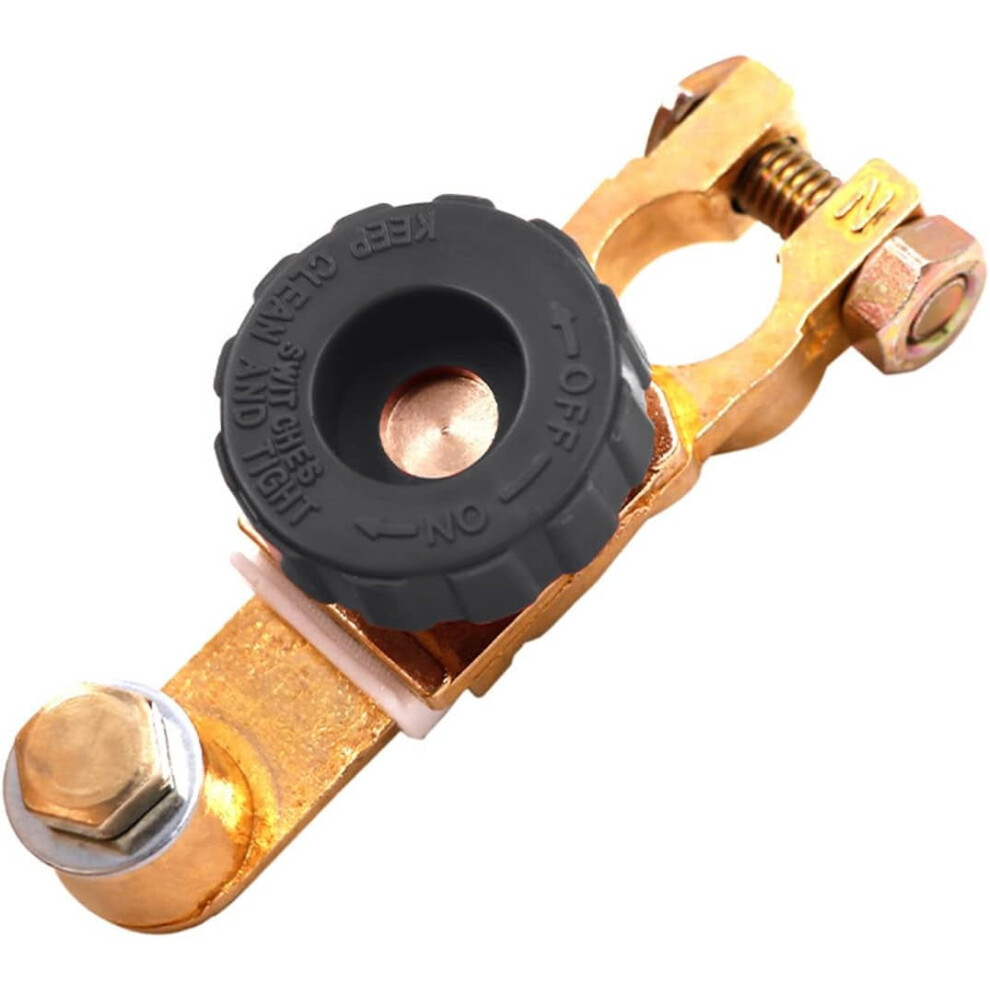 Top Post Battery Disconnect Switch - Quick Disconnect Battery Cut Off Switch For Car Truck Marine Rv And Electrical Equipment - 12V/125A - Black 9496895051080