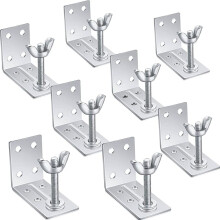 Supports de fixation murale en L pour stores romains et supports de montage au plafond ou au mur avec écrou papillon - Installation de supports en L