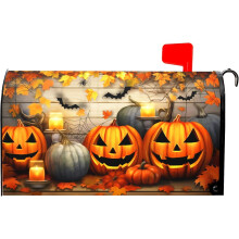 Couvercle de boîte aux lettres d'Halloween, motif citrouille et tournesol magnétique 45,7 x 53,3 cm – Décoration extérieure d'automne