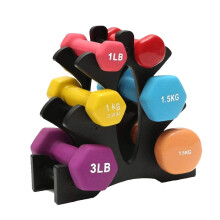 Dumbbell Rack Stand Black Compact Tripod Design 1 Pack