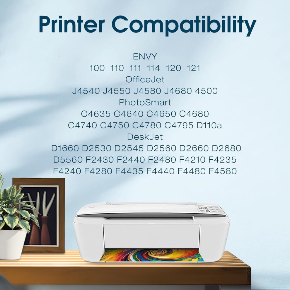 Junxiao 60XL Ink Cartridges Compatible With Hp 60, Hp Deskjet F4440, Envy 100/110/120 Printers Â Color & Combo Pack Black 9448990475193