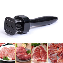 Ablandador de carne de acero inoxidable con 24 cuchillas: compatible con barbacoa, marinado, filetes, carne de res y aves.