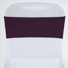 BalsaCircle5Spandex Nœuds de chaise Décorations de mariage Aubergine Violet