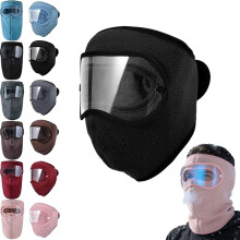 Winter Warm Fleece Windproof High-Definition Goggles, Detachable Goggle Face Mask, Unisex Winter Warm Mask