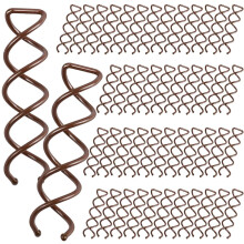 LQQBPX50 stuks spiraalvormige haarspelden, legering twist knot maker spelden met krasvrije afgeronde uiteinden voor vrouwen (bruin) – Geschikt voor