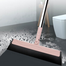 Bathroom Floor Wiper – Wet/Dry Sweeper, 180 Rotating Head, Non-Stick Hair Removal, 35x5.5x92cm, Plastic & Stainless Steel Handle, for Glass &