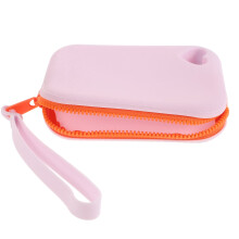 YEAHIBABY Porta auricolari portatile in silicone, colore lavanda, impermeabile e resistente, piccola custodia 3,5x2,1 pollici