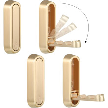 Lot de 4 crochets muraux pliables, crochets pliables dorés ultra-résistants compatibles avec la salle de bain, peignoirs, serviettes, manteaux,