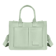 Dámska plátená taška, veľká crossbody kabelka do práce, na cesty, do posilňovne a na iné účely, zelená