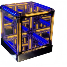 4D üvegkocka LED éjszakai fény, érintéssel szabályozható, USB-n újratölthető, végtelen térbeli Abyss hangulatfény gamer asztalhoz és