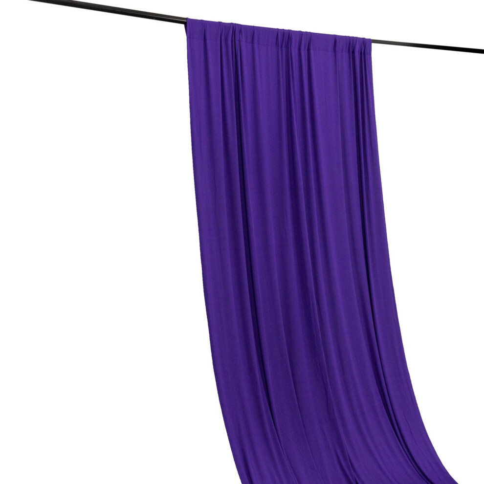 Balsacircle 5X10 Feet 4-Way Stretch Spandex Divider Backdrop Curtain Home Decorations Purple 9496895046741
