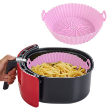 7" Reusable Silicone Air Fryer Liner, Heat-Resistant, Easy-Clean, Compatible with 3–5 Qt Air Fryers