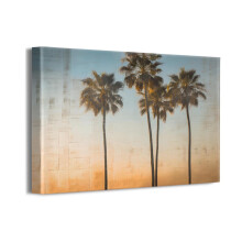 Décoration murale tropicale et botanique représentant un cocotier, style moderne, pour salle de bain, bureau, chambre, cuisine ou salle à manger,