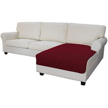 Koiran sohvanpäälliset, L-muotoinen käännettävä päällinen, divaaninsuoja lemmikeille – 107 x 132 cm, joulunpunainen