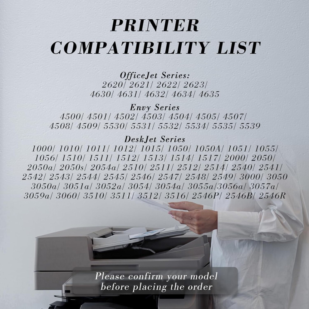 Junxiao 61XL Ink Cartridge Compatible With Hp 61/61Xl For Envy 4500/5530, Officejet 4630, Deskjet 1000/1510 Black 9329345060489