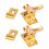 2 Pcs Extra Security Window Lock Safety Locks Copper Surface Mounted 4