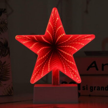 Luce a tunnel con specchio infinito 3D, luce notturna a specchio, lampada creativa 3D a doppia faccia per la decorazione del soggiorno.