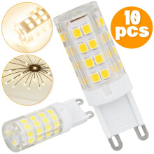 MesaSe10pcs G9Mini Culot Candelabra LED Dimmable Remplacement Halogène pour Ventilateur de Plafond, Blanc Chaud