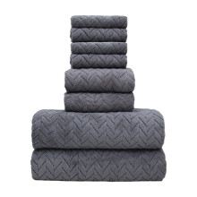 Ensemble de 8 serviettes de bain Elainilye : 4 petites serviettes + 2 serviettes de bain + 2 serviettes pour les mains, ultra douces et absorbantes,