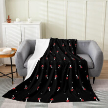 Couverture polaire champignon rouge mignonne 40x50, jeté kawaii pour enfants – Compatible avec la décoration de chambre