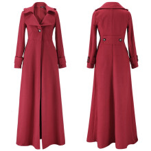 Femeii moda casual iarna Vintage lung solid lână windbreaker haină îmbrăcăminte de exterior