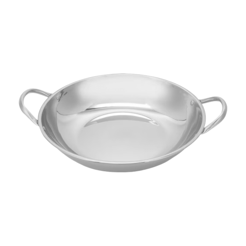 Stainless Steel Wok Pan with Double Handles