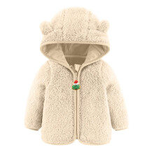Veste polaire doublée de Noël pour bébés garçons et filles, manteau d'hiver en polaire pour tout-petits, sweat-shirt à capuche zippé,