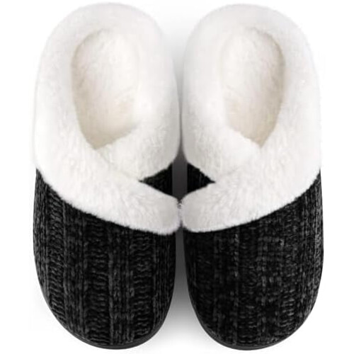 Γυναικείες παντόφλες Fuzzy – Memory Foam, επένδυση από fleece, αντιολισθητική σόλα από