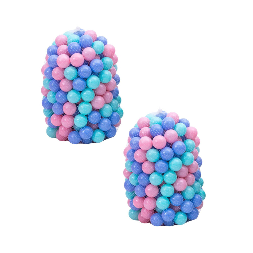 100Pcs Soft Colorful Ball Pit Balls with Storage Net Bag – Reusable Ocean Pool Toys, Birthday/Christmas Gift, Compatible with Ball Pit Play Tents