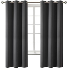 Dark Grey Blackout Curtains 46x63 in, Thermal Insulated,