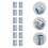 12-Pack Steel Shelf Support Nuts for 25.4mm Wire Shelving 1