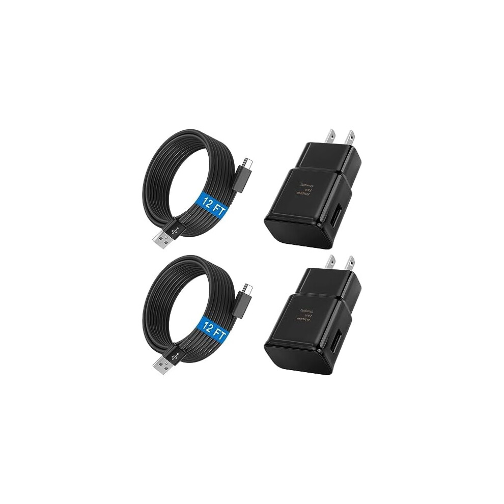 Zc Android Type-C Fast Charging Cable (12Ft), 2-Pack, Compatible With Samsung Galaxy S10/S9/S8/S23/S22/S21 Ultra/S20/Note 20/10/9/8/Z Flip 9496895047090