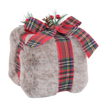 Festive Plush Holiday Decor Box – Cloth, Tabletop or