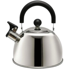 Bouilloire à sifflet de 2 litres, en acier inoxydable, compatible avec les plaques de cuisson à gaz et à induction, poignée isolante