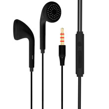 In-ear-hörlurar med mikrofon, 3,5 mm trådbundna öronsnäckor kompatibla med Android, bärbara datorer, MP3, spel, Walkman — Skumtopp