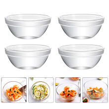 Forma de vidro versátil BESTYASH para gelatina, segura para uso na cozinha e ideal para sobremesas (6 peças, transparente).