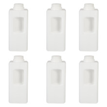 Jiandong Plastic Milk Bottle 6pcs 1000ml Plastic Milk Bottles with Cap & Handle for Outdoor Sport(3.35X3.35X8.46Inch)