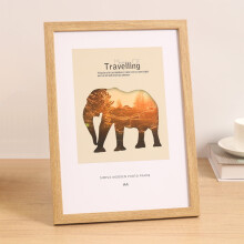 Cadre photo léger en bois kaki 13 x 9 x 1,2 cm – À poser au mur ou sur un bureau, insertion facile, décoration pour la maison ou le bureau