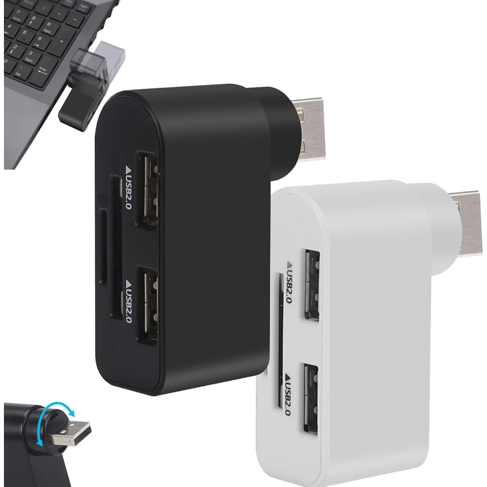 Usb 2.0 Rotatable Hub Docking Station 4-In-1 9132278148113