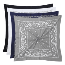 Unisex polyester bandana-sett – 4-pakning, 54 cm firkantet