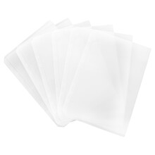Smukke transparente PVC-visitkortholdere til nem opbevaring. Let og bærbar med afrundede hjørner. 6 dele.