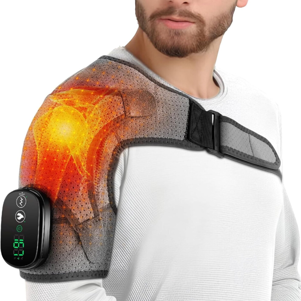 Cordless Heated Shoulder Wrap, FSA/HSA Eligible, Compatible with Rotator Cuff & Frozen Shoulder Relief