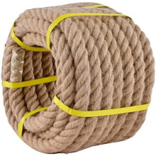 Juteseil 3/4 Zoll x 50 Fuß – Naturhanf, robust für Schaukeln, Hängematten, Tauziehen, Bastelarbeiten u. v. m.