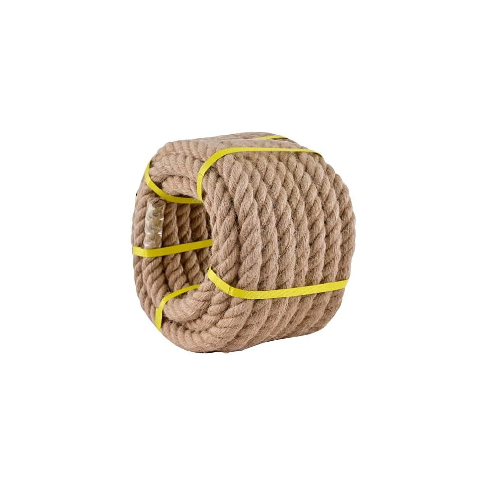 Jute Rope 3/4" X 50Ft Â Natural Hemp, Heavy Duty For Swings, Hammocks, Tug Of War, Crafts & More 9402001990617