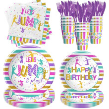 Jump Theme Party Tableware Set – 120-Piece Disposable Set