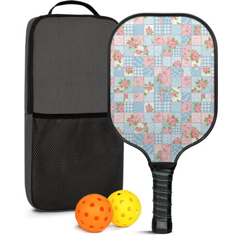 Σετ ρακετών Pickleball με ρακέτες από υαλοβάμβακα, 2 μπάλες &